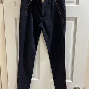 MICHAEL Michael Kors Black Pants with Gold Button